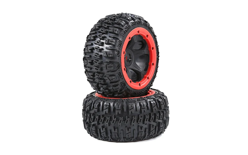 Baja Buggy Rear Knobby Bowtie Tires on Rims for HPI Baja 5B Rovan King motor Sport Buggies