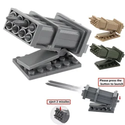 WW2 MOC Cannonball Missile Building Block Launcher Model Military Soldiers Weapon Accessories Army Parts Bricks Toys 6 cm C234