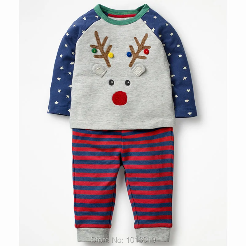 New 2023 Baby Boys Clothes Sets 1-7Y Kids Brand 100% Cotton Long Sleeve T-shirts Pants 2pc Children Suits Outfits Bebe Boys Sets
