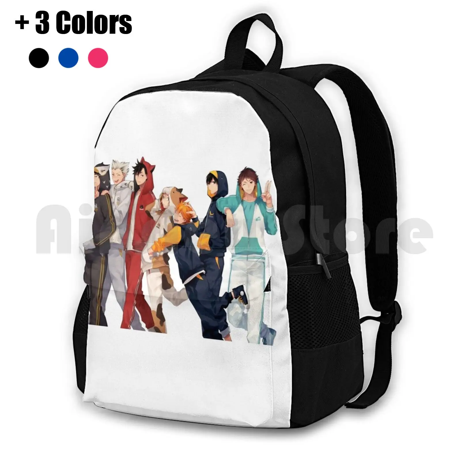 Bokuto , Kuroo , Kenma , Hinata , Kageyama , And Oikawa Outdoor Hiking Backpack Riding Climbing Sports Bag