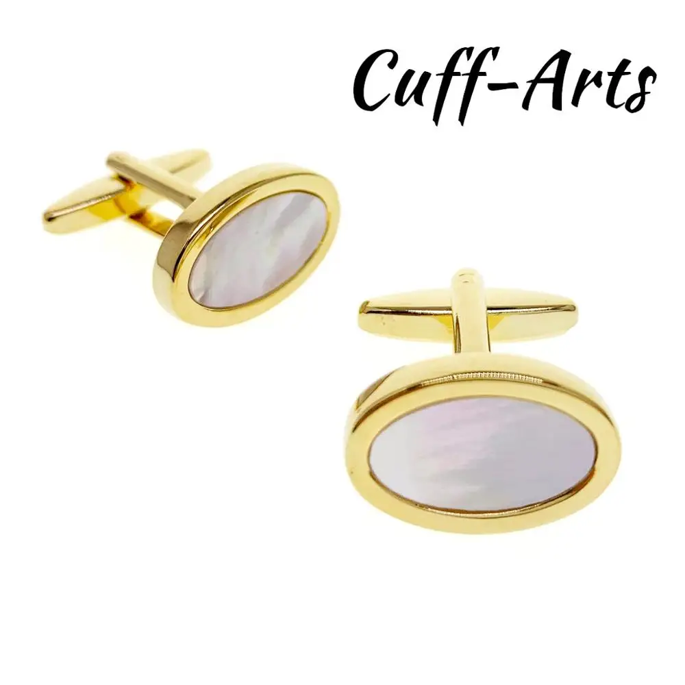 

Cufflinks for Men Mother of Pearl Cufflinks Gold MOP Gifts for Men Gemelos Gemelli Spinki by Cuffarts C20207