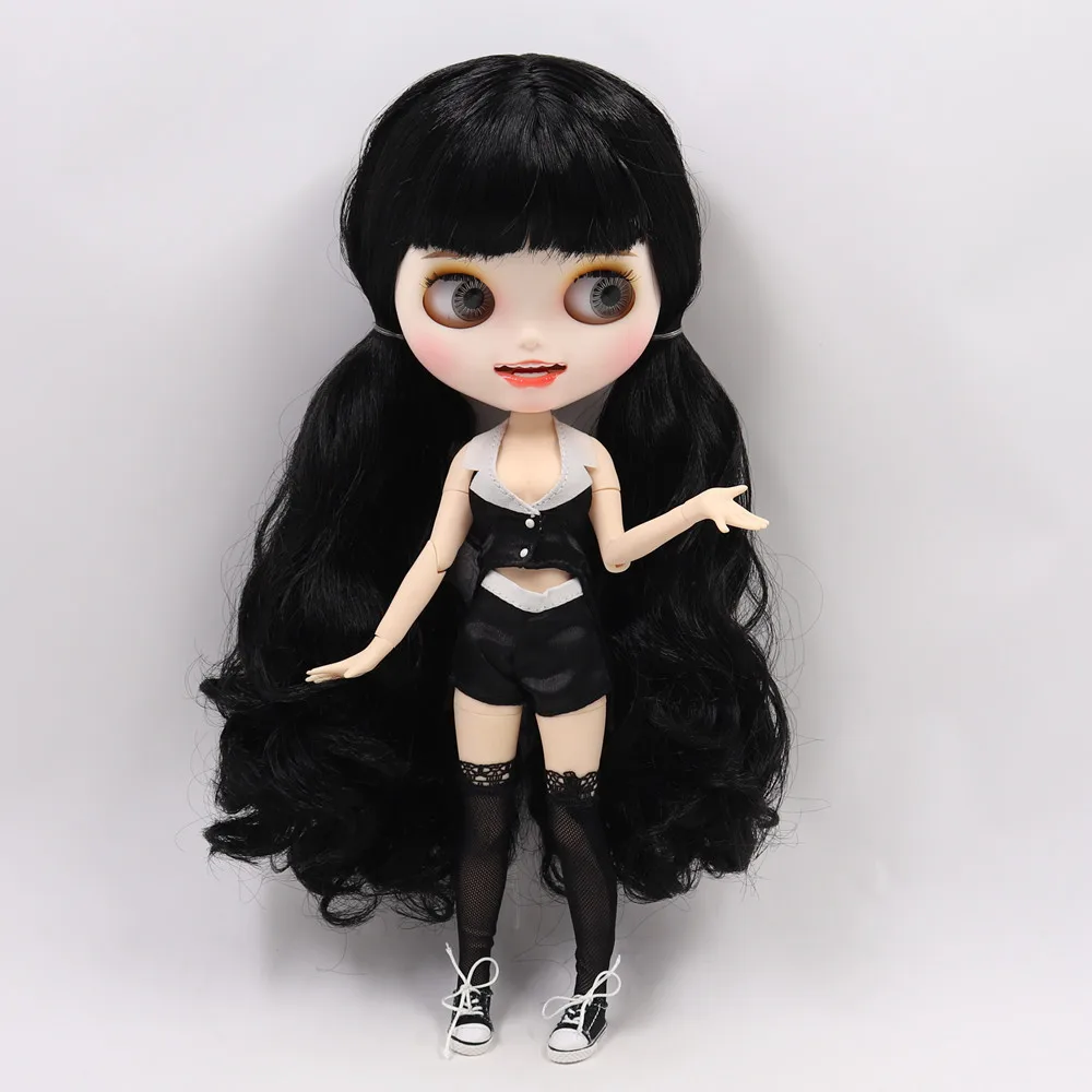 ICY DBS Blyth doll 1/6 bjd customized white skin and nude joint body with open mouth matte face for girl gift toy special off