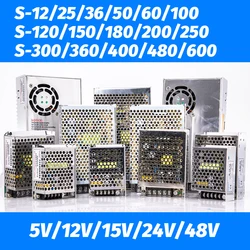 Ledトランスドライバー,スイッチング電源,ac 110v 220v〜dc 5v 12v 24v,1a 2a 3a 5a 10a 15a 20a 30a