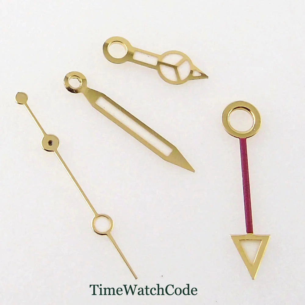 Red GMT Hand Yellow Gold Luminous Watch Hands for NH35 NH34 NH36 DG 3804 2813 Miyota8215 821A ST1612