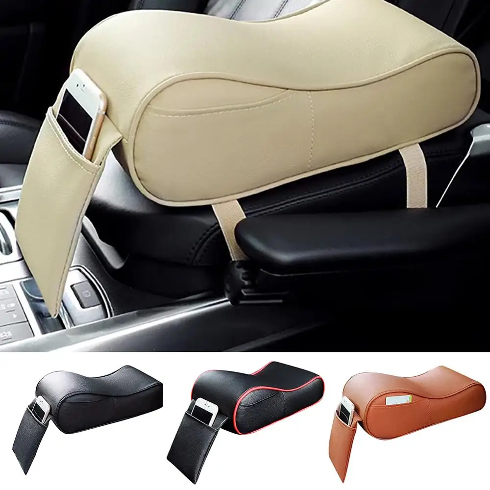 Universal Car Armrest Pad Auto Vehicle Center Mat Arm Cushion Trim Hand Support Vehicle Protective Car Styling For Car Auto SUV