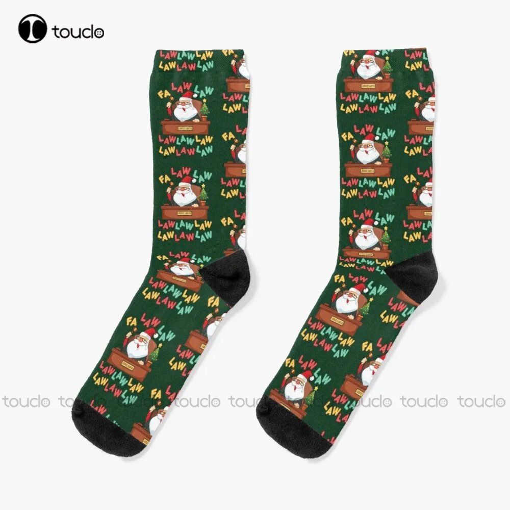 

Funny Lawyer Christmas Santa Fa Law Law Socks Funny Mens Socks Personalized Custom Unisex Adult Teen Youth Socks Christmas Gift