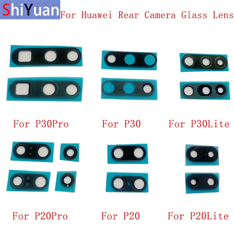 

10Pcs Rear Back Camera Lens Glass For Huawei P30 Pro P30 Lite P20 Pro P20 Lite P Smart Z with sticker Repair parts
