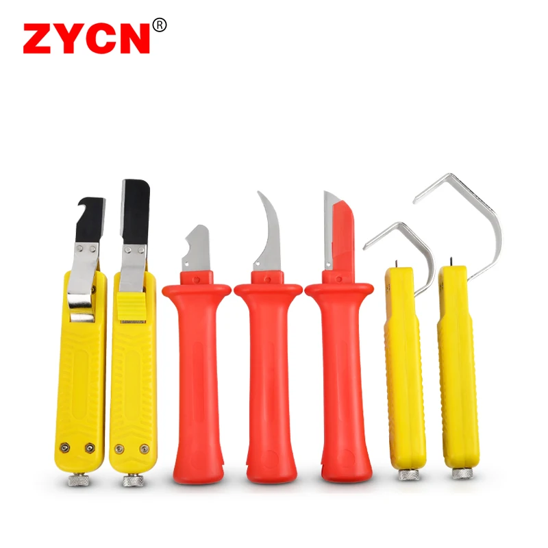 Cable Knife Electrical Wire Stripper Adjustable Rubber Stripping PVC Round 4-50mm Fastness Insulation Combined Handle Tool LY25