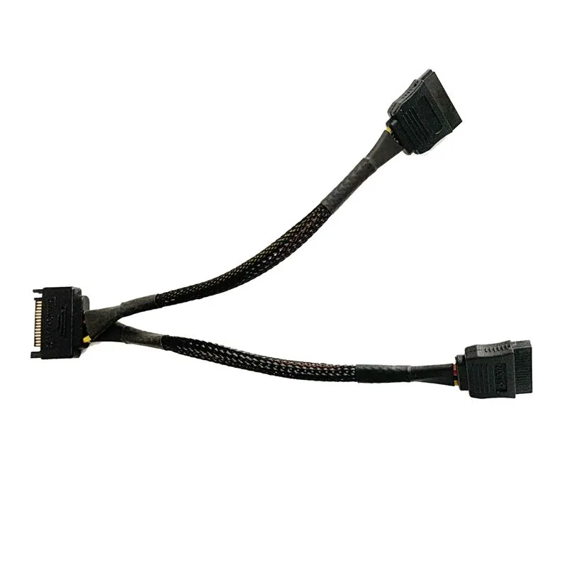 sata15Pin Power Adapter Cable, SATA 15 Pin Male to SATA 15Pin Female Power Y-Splitter Extension Cable SATA to SATA Connector