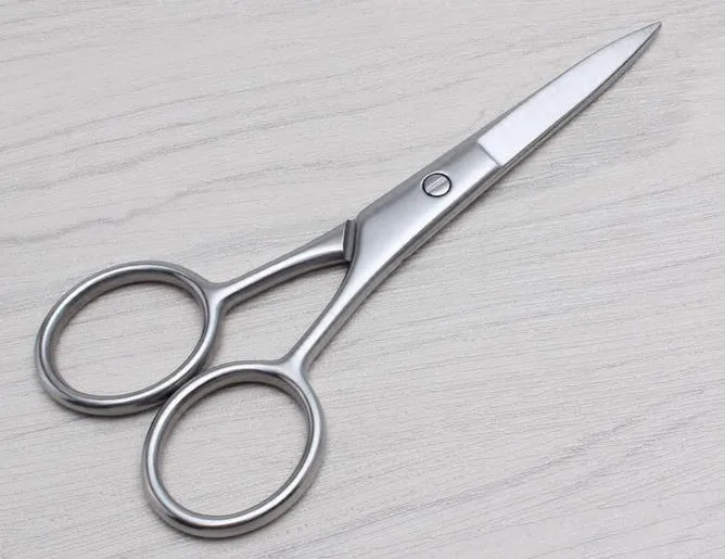 Stainless Steel Eyebrow Trimmer Scissors Cuticle Cutter Professional Hair Remover For Nose Eyebrow Beard Beauty Makeup Tool Sale