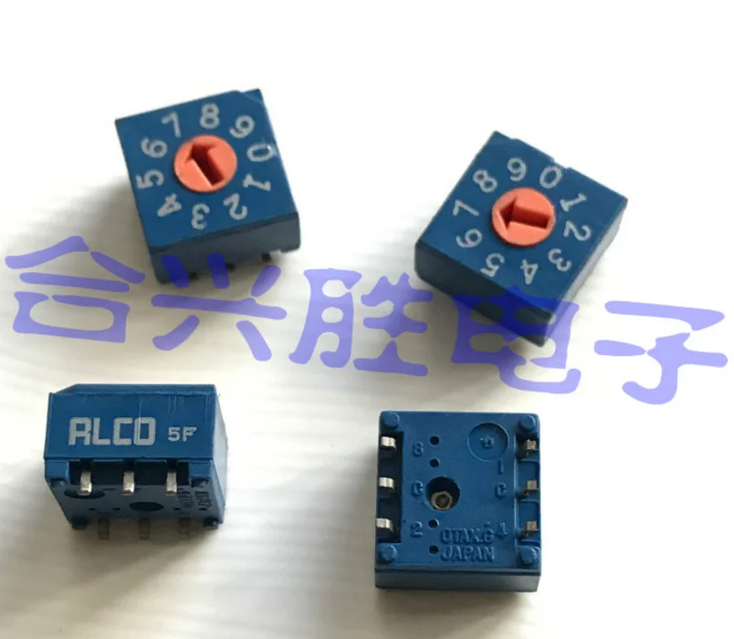 Japan alco patch 0-9-rotary dial switch 10 bit coding switch drd10cs inverse code 3:3 pin