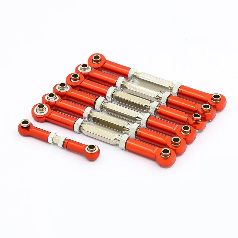 7pcs Aluminum Alloy Tie Rods for 1/10 TRXXAS SLASH 2WD DIY Accessories Full Servo Link for TRXXAS SLASH 2WD RC Car Upgrade Part