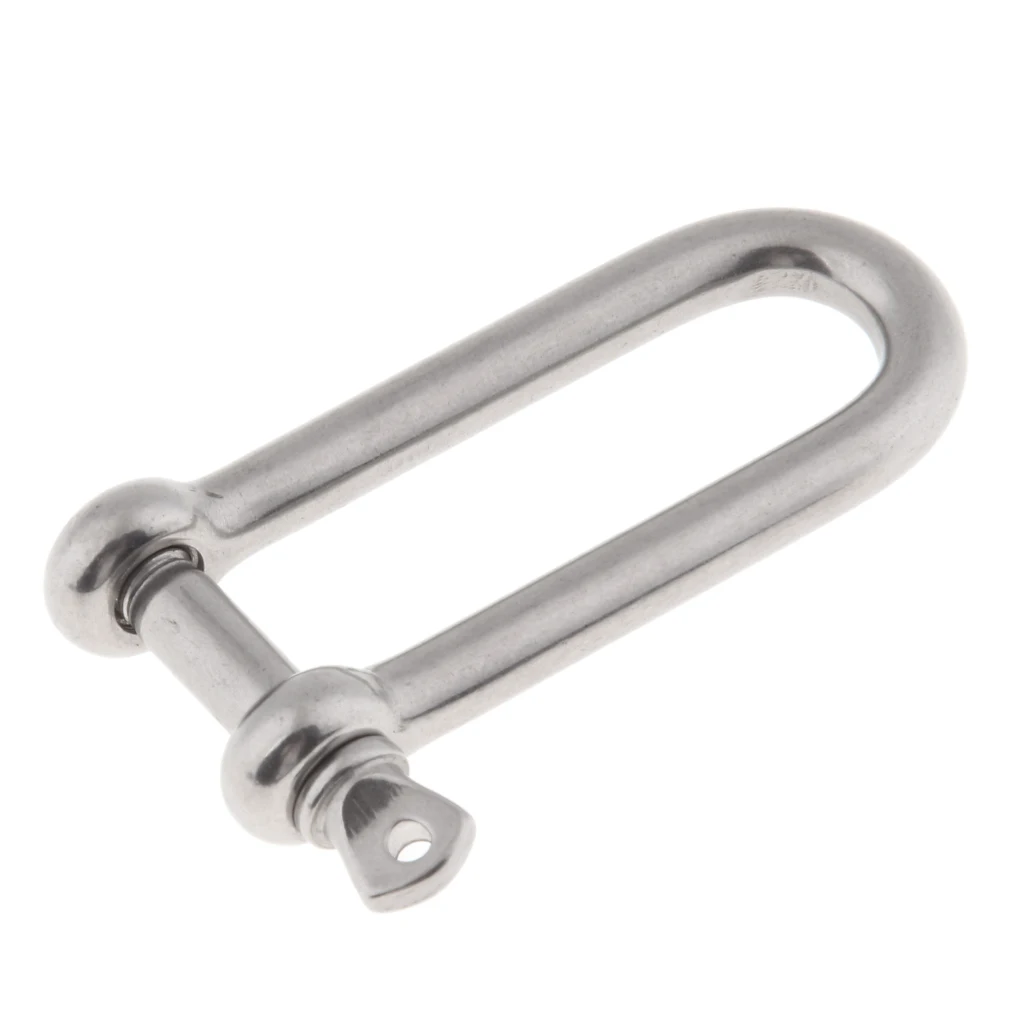 Stainless Steel Straight Long D Shackle 1/4\