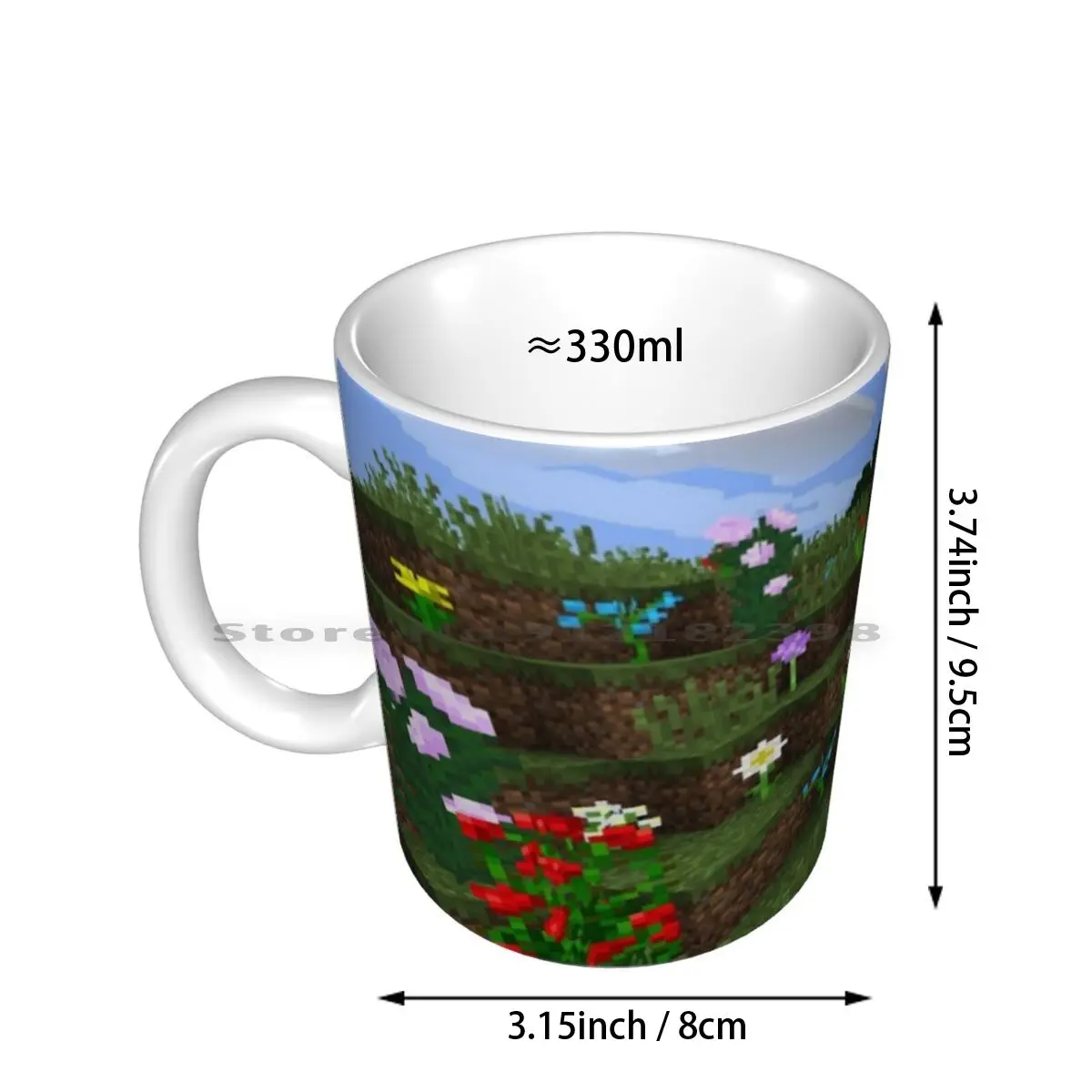 Flower Garden Ceramic Mugs Coffee Cups Milk Tea Mug Facemask Facemasks Video Game Video Game Video Games Game Gamer Game Art