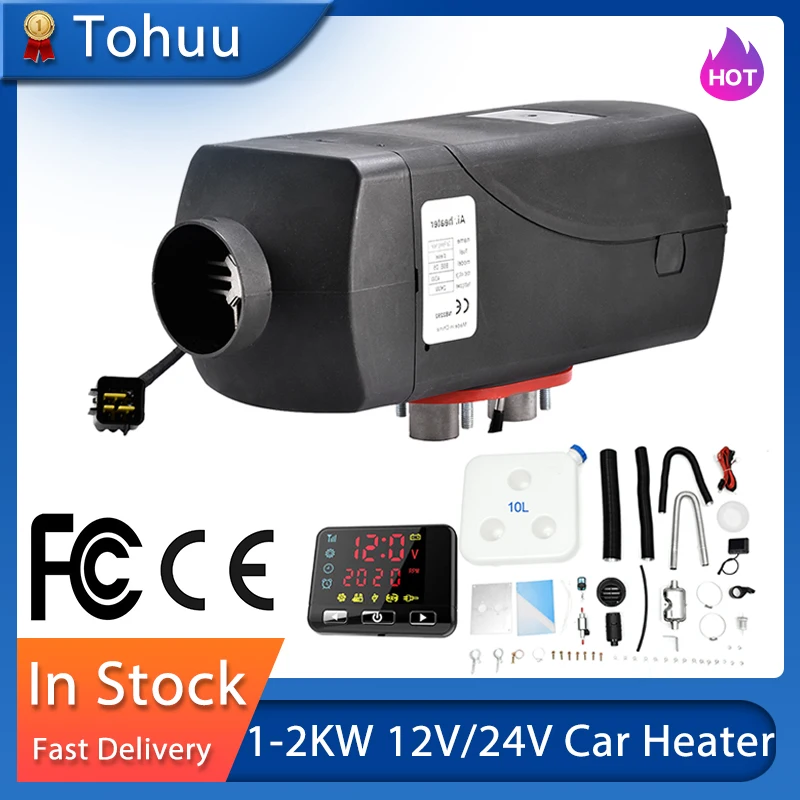 12V/24V 2KW Car Diesels Air Parking Heater Compact Air Parking Heater Kit Universal For RV Motorhome Trailer Car Parking Heater