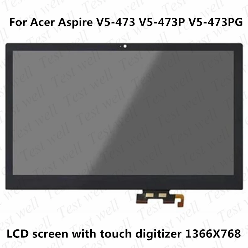 Original 14''LCD For Acer Aspire V5-473 V5-473P V5-473PG lcd assembly With frame Laptop touch digitizer Screen