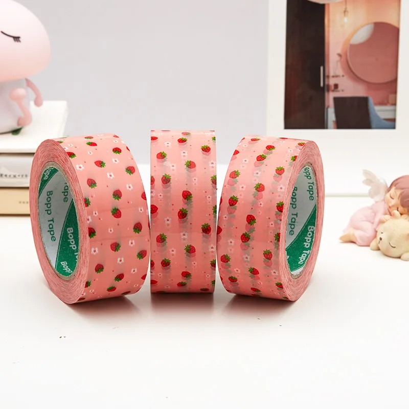 Strawberry Adhesive Tape 45 mm Wide Decorative Colored Masking Tapes Sticker For Scrapbooking, DIY Decor And Crafts Washi Tape