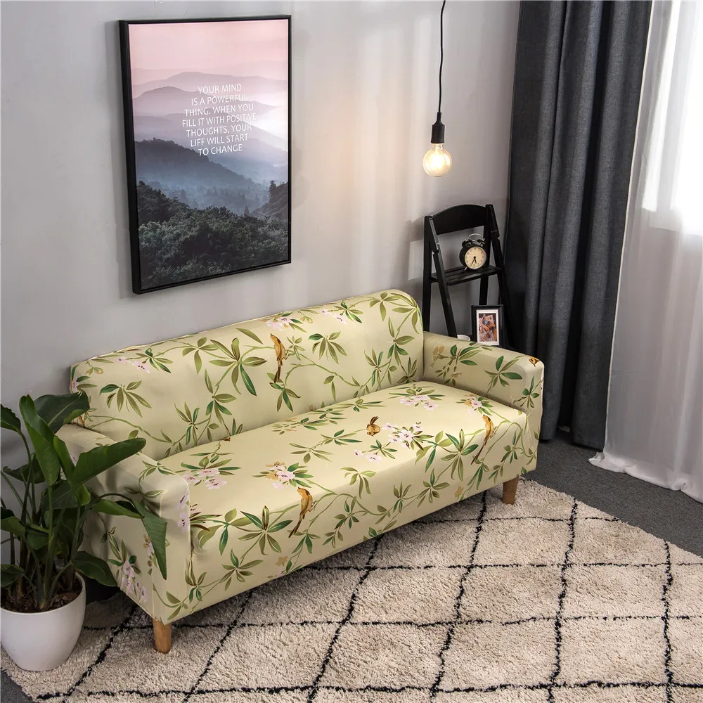 Slipcovers Stretch Sofa Cover All-inclusive Slip-resistant Sectional Elastic Couch Cover Printed Protector Sofa Armchair Towel