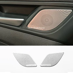 For Hyundai Tucson 2015-2018 2019 2020 Stainless Interior Sticker Car Door Speaker Trim Bezel Cover Garnish Styling Accessories