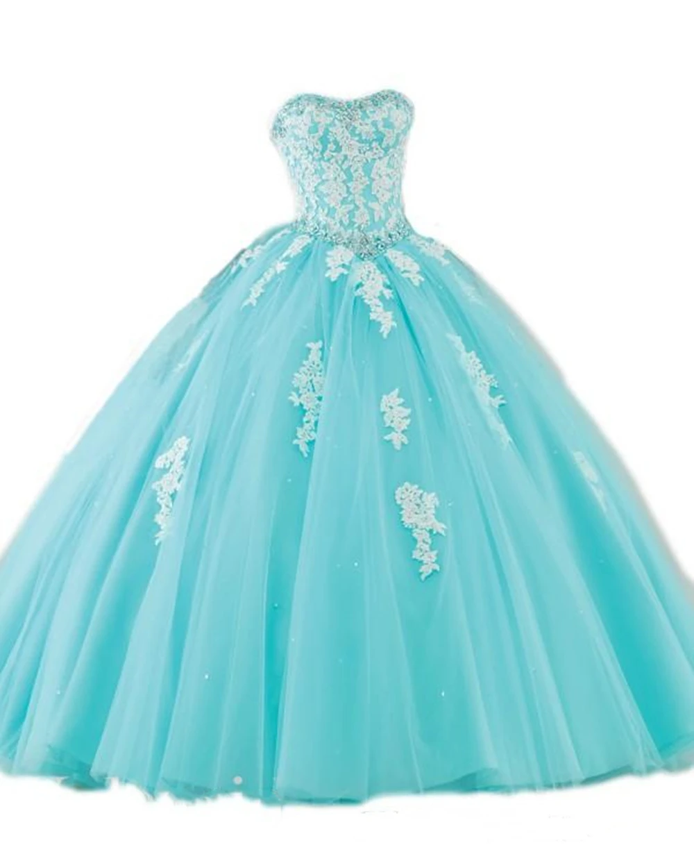 Vestidos incríveis de turquesa azul-marinho, vestido de baile inchado, cristais, apliques de renda, vestidos de festa de tule, 16 vestidos