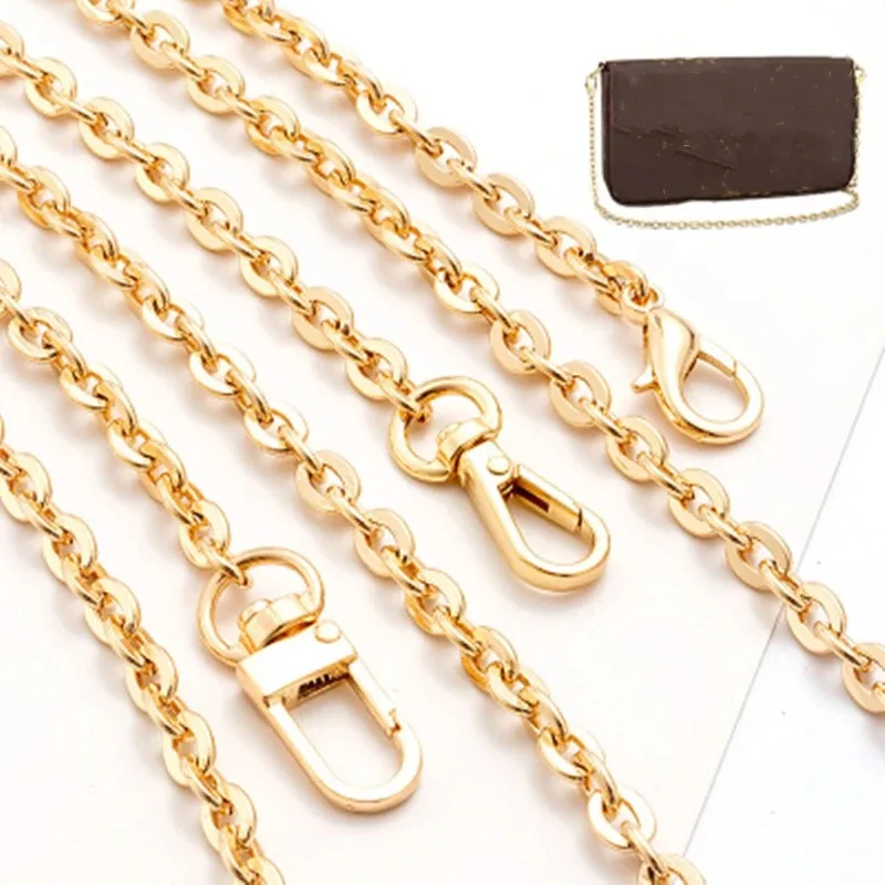 6 mm Brand Metal Chain DIY Replacement Shoulder Bag Strap Chain Gold Silver Accessories O Shape Of Obag Handles Straps Chains