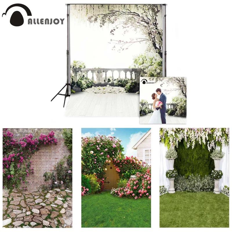 

Allenjoy Valentine's Day Party Flowers Photo Background trees garden loft wedding Photography backdrops Studio Interior Photos