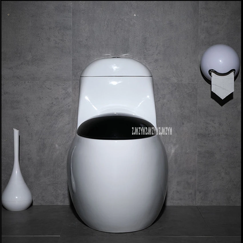 868 Bathroom Egg Type Round Toilet One Piece Nightstool Washroom Smell Proof Siphon-Vortex Ceramic Closestool 300/350/400mm