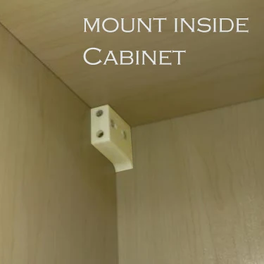 Heavy duty white PP wall cabinet hanger
