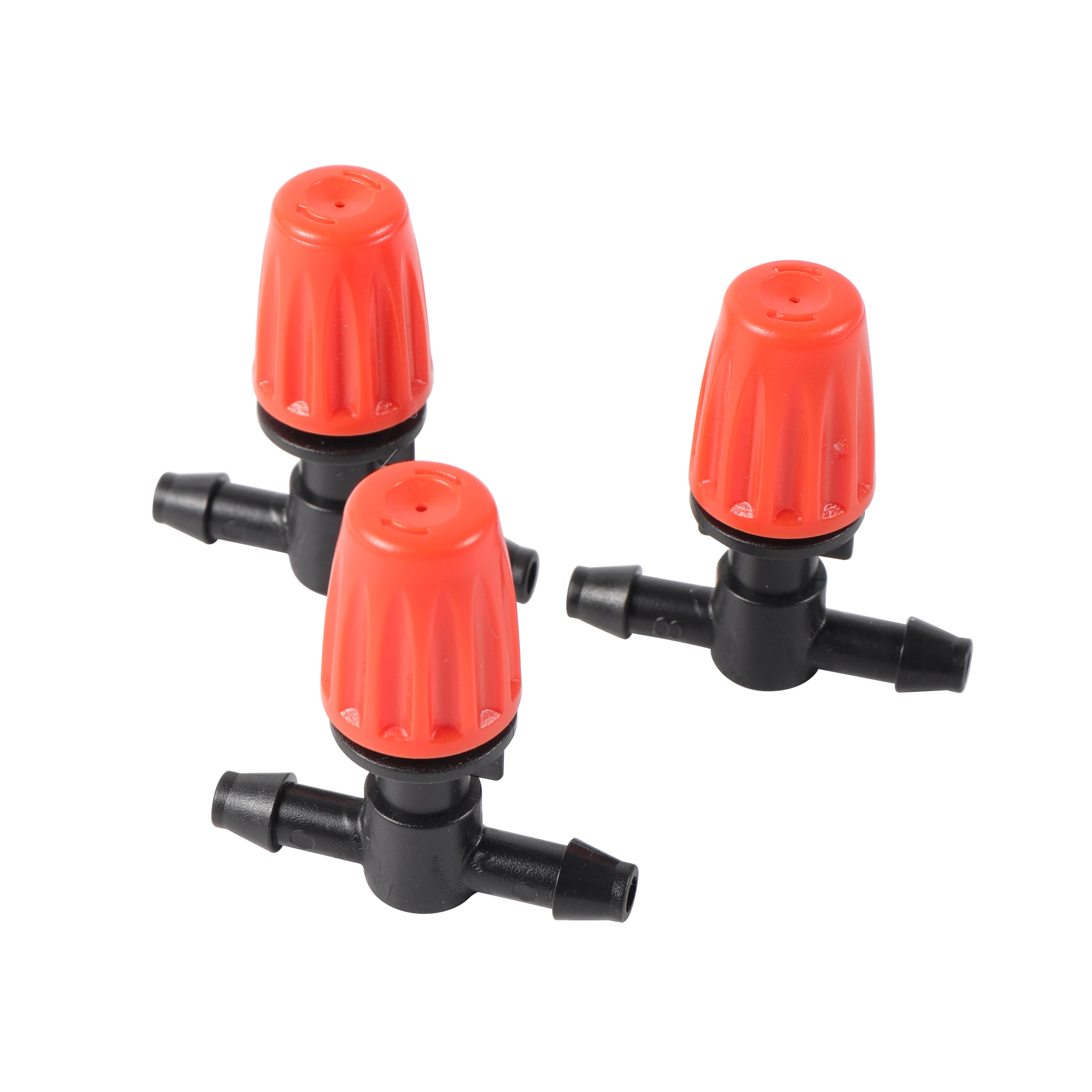 

Adjustable Misting Nozzle with Tee Joint Garden Watering Irrigation Sprinkler 4/7mm Hose Connection Port Cooling Sprayer 5Pcs