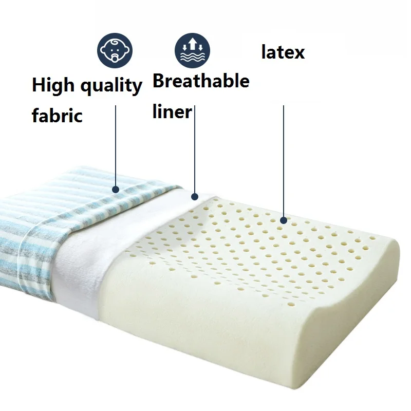 Almohada de látex universal para niños de 3 a 7 años