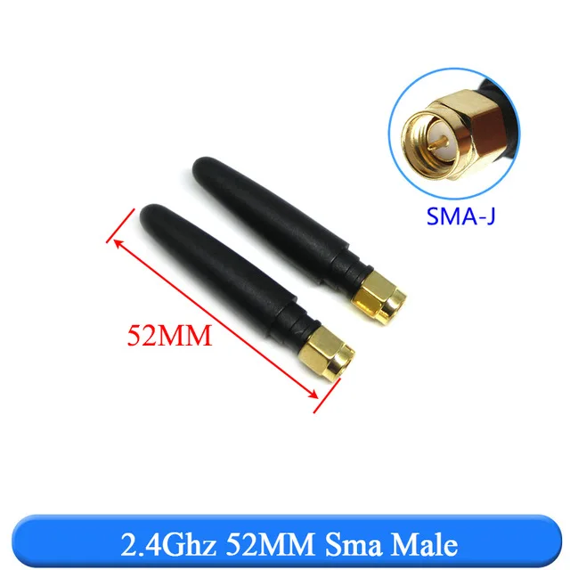 2 uds Antenna WIFI 2,4G RP SMA macho Universal antenas amplificador Router WLAN Antenne de 2400-2500mhz