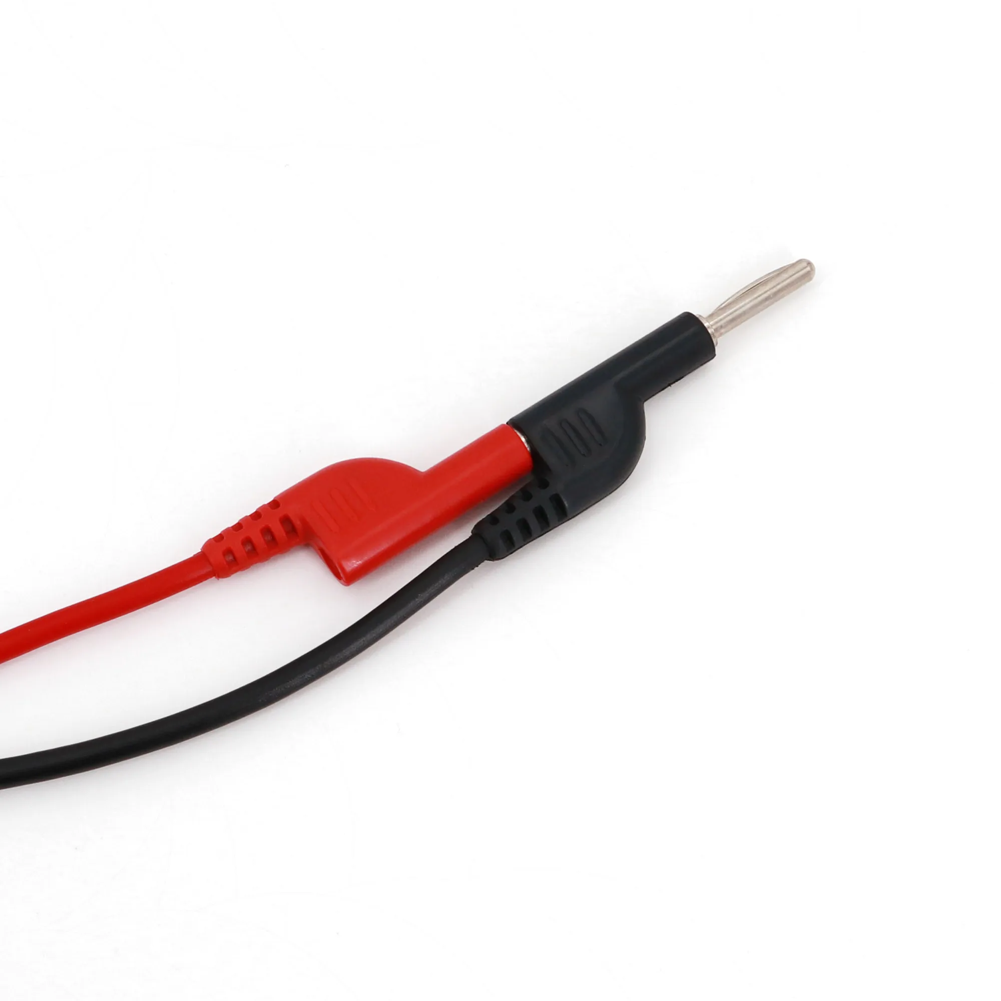 1Pair Red and Black 4mm Male Stackable Banana Plug Soft PVC Cable Connector Test Lead