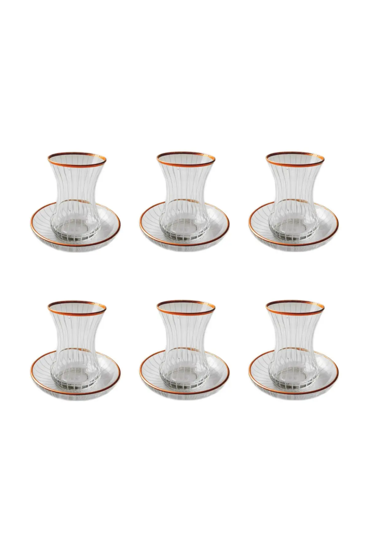 Uras Slim Waisted Line (orange) 12 Piece 6 Personality Tea Team English Tea Cup Glass Cup