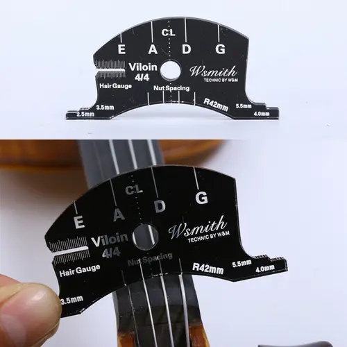 Imagen 2 del producto Herramienta de modelado de puente, marcador de espaciado de tuercas de cuerda y medidor de pelo de arco, violín/viola/violonchelo