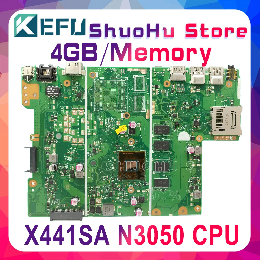 KEFU For ASUS X441S X441SC X441SA X441SCA N3060 4GB/Memory Laptop Motherboard Tested 100% Work Mainboard