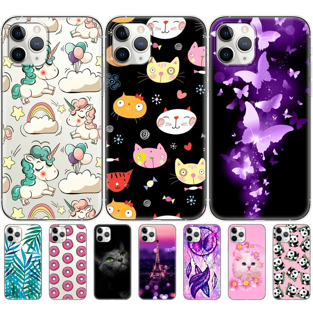 Silicon case cover For iphone 11 Phone Case for iphone 11 pro max eleven coque etui bumper Back Cover protective Soft TPU bags