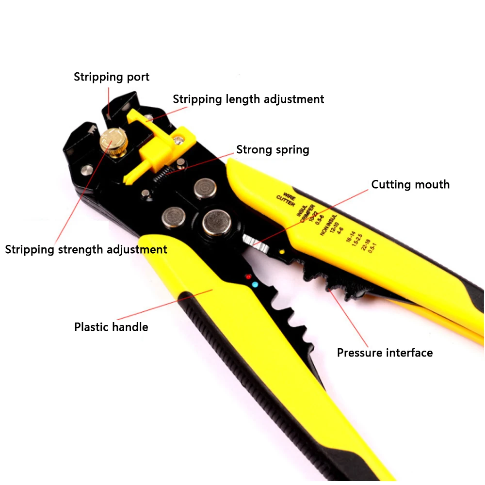 Pinze spelafili utensili spellafili utensili manuali terminale a crimpare 0.2-6.0mm utensili automatici di marca multifunzione ad alta precisione