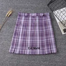 High Waist Summer Plaid Skirt for Girls #6