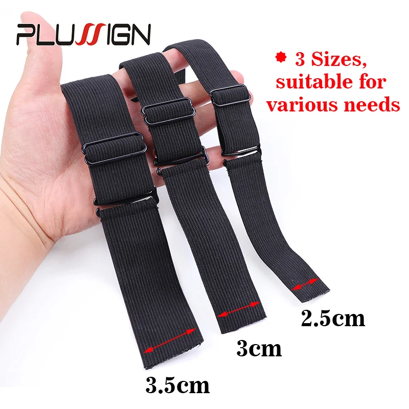 5 adet Plussign ayarlanabilir elastik bant peruk dikiş siyah peruk bant 2.5Cm, 3Cm, 3.5Cm genişlik peruk aksesuarları peruk sabit malzeme