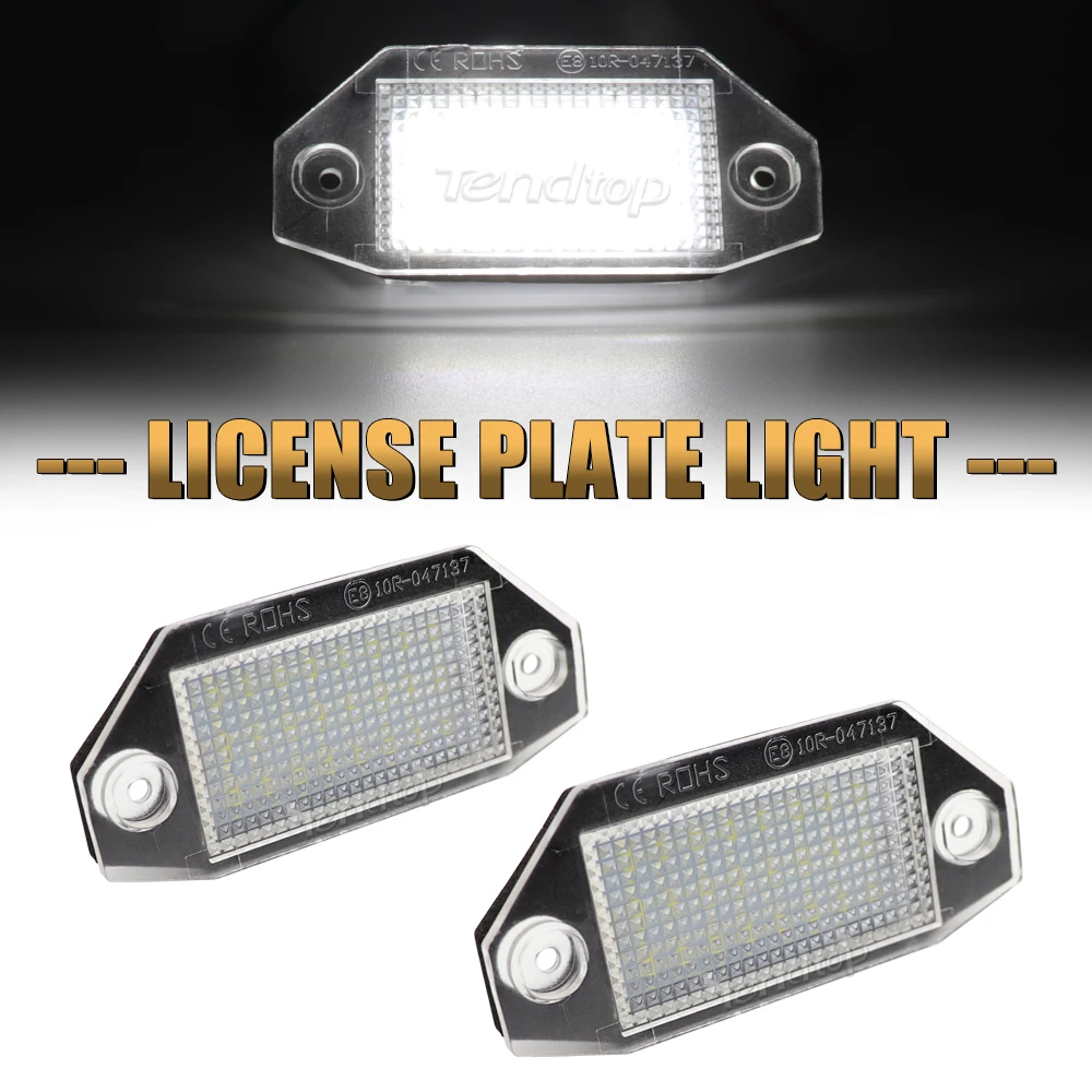 

2Pcs Car Led License Number Plate Lights For Ford Mondeo MK3 2000-2007 4/5 Door Xenon White Canbus Auto Tail Lamp Error Free