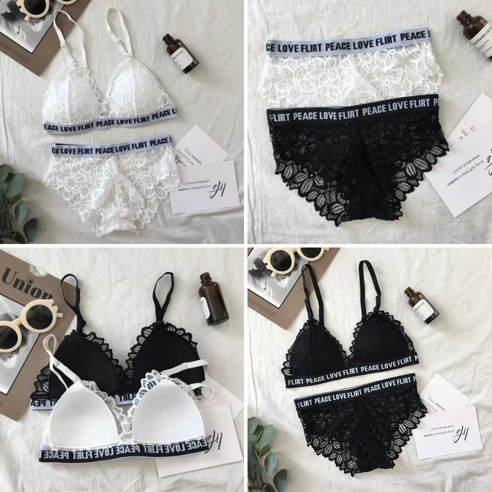 

Vest With Chest Pad Top Soft Lace Panties Adjustable For Lingerie Set Nightwear Clubwear