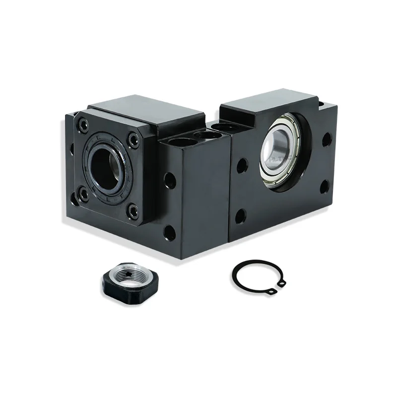 Bloque de soporte de montaje de rodamiento de husillo de bolas HLTNC BK10 BF10 BKBF12 EKEF12 FKFF10 FK12 FF12 para tornillo de grabador CNC de 12mm 16mm 20mm