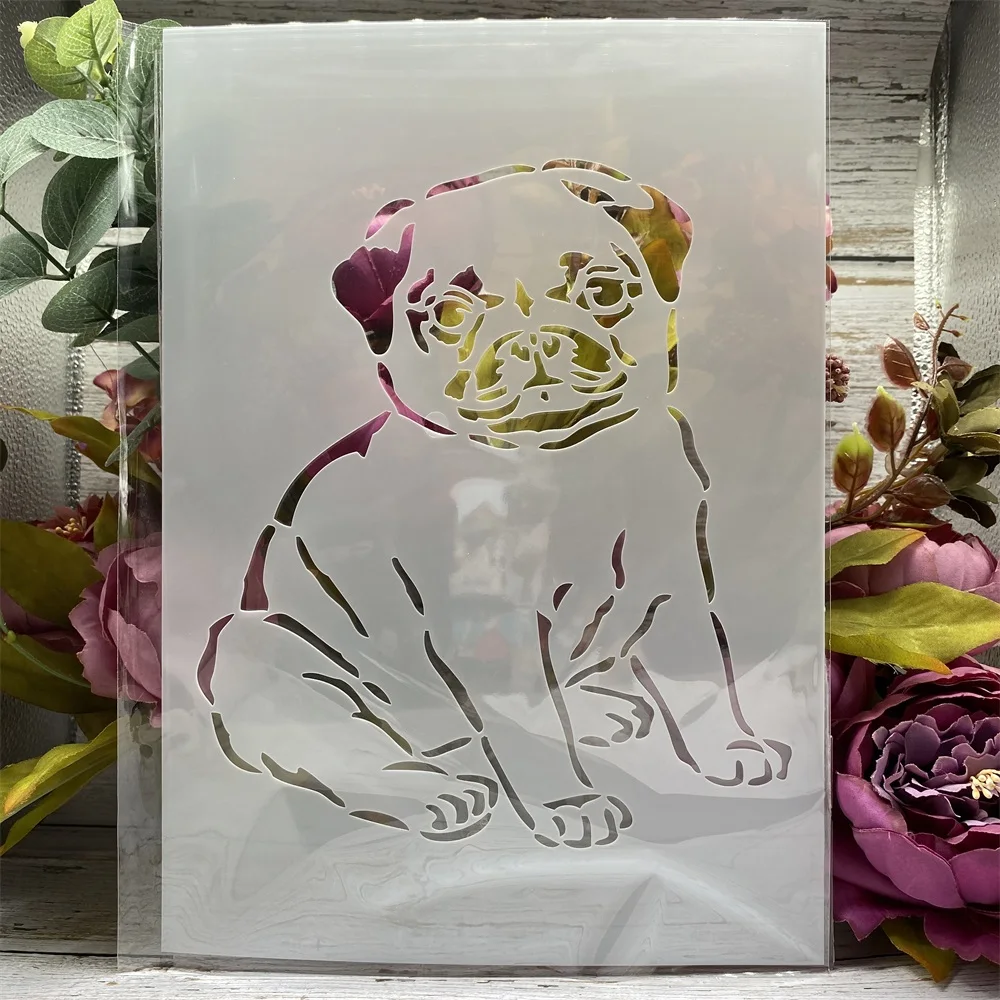 A4 29cm Pet Dog DIY Layering Stencils Wall Painting Scrapbook Coloring Embossing Album Decorative Template