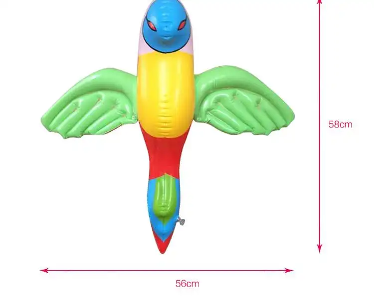 Opblaasbare Dier Inflatables Kind Pvc Opblaasbare Papegaai Kaart Ventilatie Model Kan Hangen Stage Party Bruiloft Verjaardag 2021