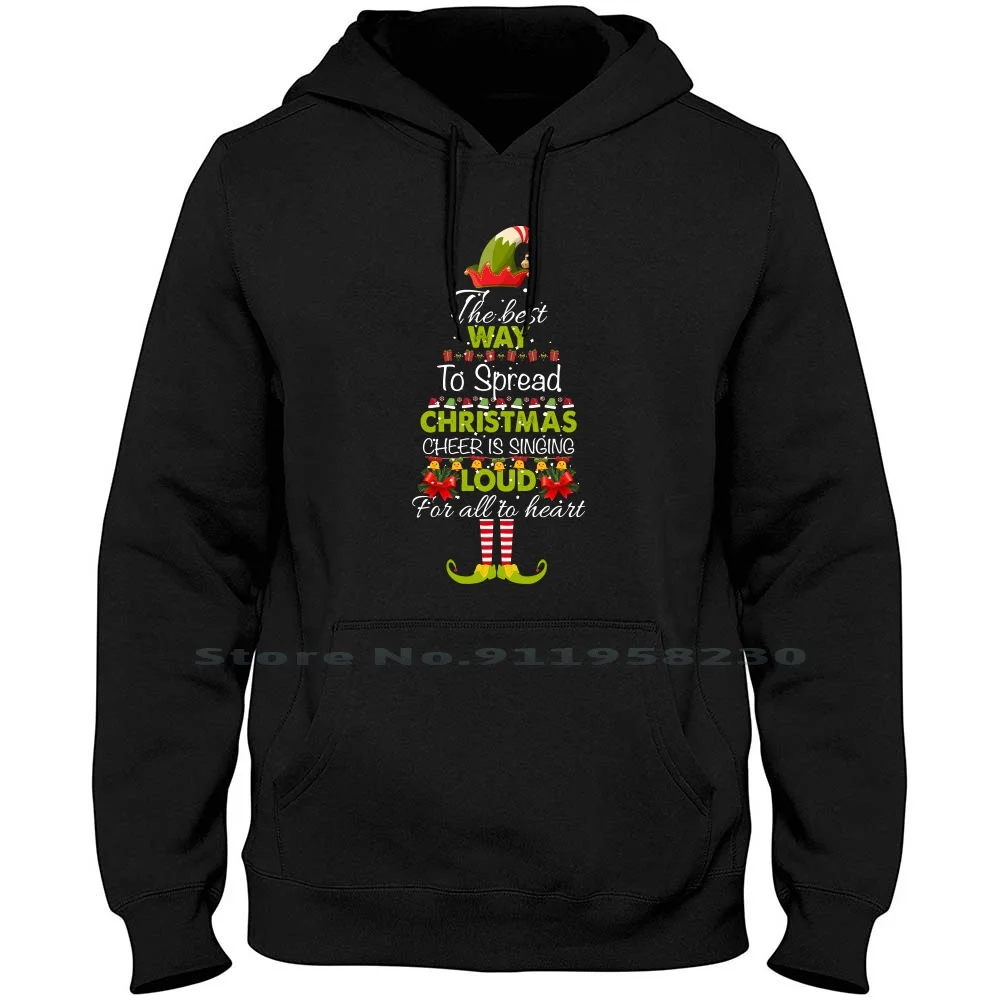 Elf Christmas Tree The Best Way To Spread Christmas For Dark Hoodie Sweater Cotton Christmas Present Christmas Tree The Best