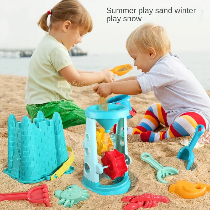 Beach Toys For Kids Play Water Toys Sand Box Set Kit Sand Table Sand Bucket Summer Toys for Beach Play Sand Water Game Play Cart