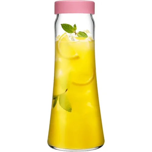 Pink Lid Water Bottle Jug Water Bottle, Musluklu Lemonade, Glass Teapot, Beverage Dispenser Musluklu Lemonade 2l