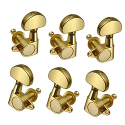 3R+3L Tuning Key Peg Tuners Machine Head for Acoustic Electric Guitar Gold