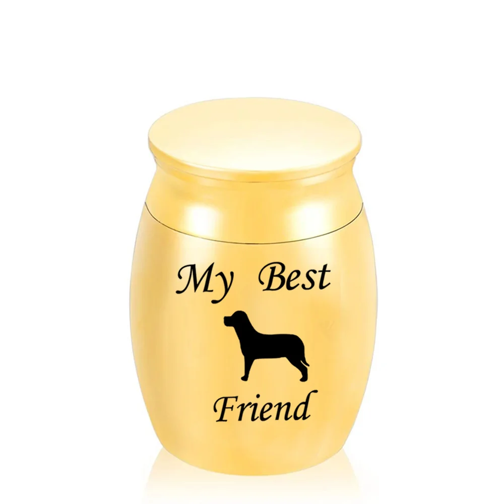 

My Best Friend My Dear Dog Cremation Urns, Ashes Keepsake, Memorial Mini Urn Funeral Urn Human Pet Keepsake with Gift Velvet Bag