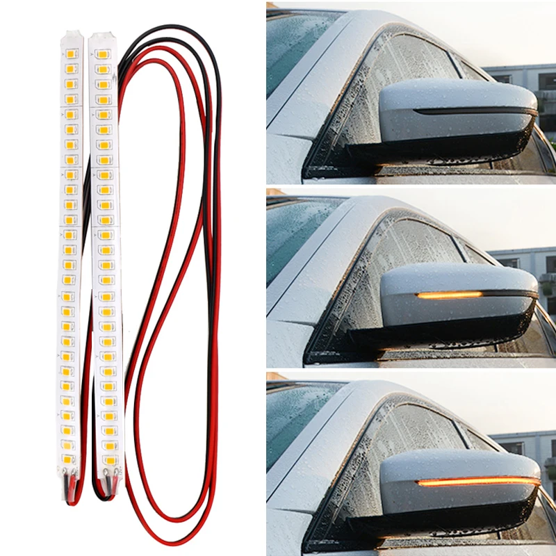 2pcs Car Rearview Mirror Streamer Strip Turn Signal Lamp For Mitsubishi Asx Lancer 10 9 Outlander Pajero